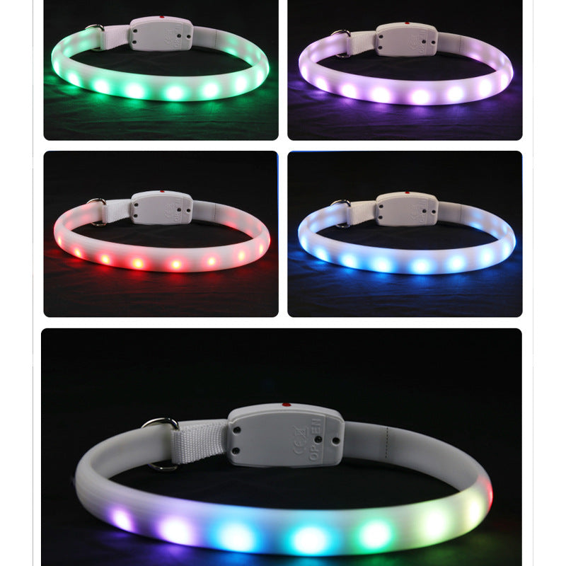 Rechargeable Collar Pet Supplies Luminous Leisure Dog Walking Leash