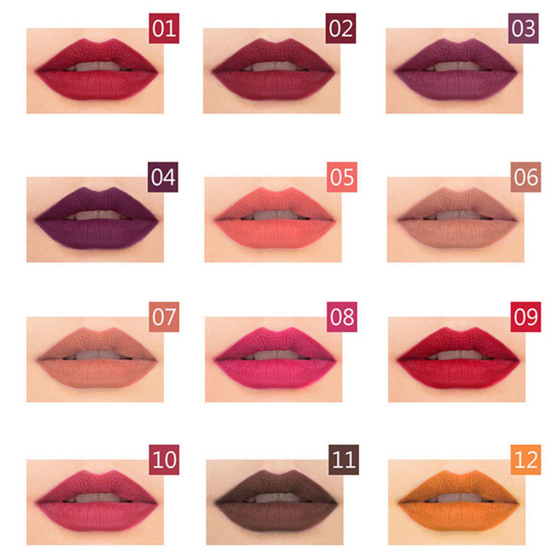 6 or 12Pcs/Set Waterproof Pencil Lipstick Set