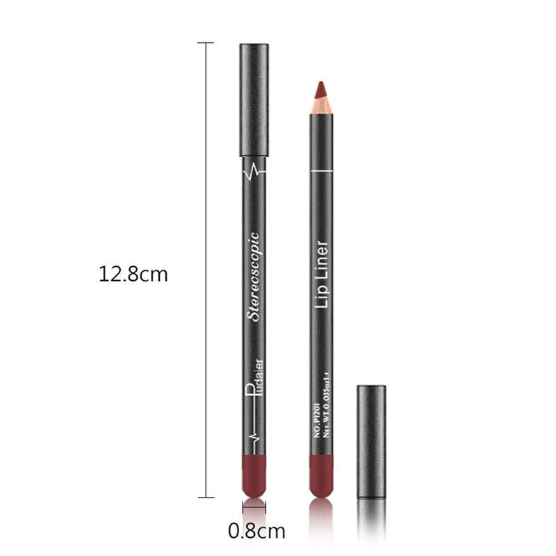 6 or 12Pcs/Set Waterproof Pencil Lipstick Set